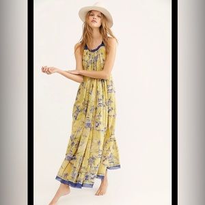 Free People Tropical Toile Maxi Dress in Jungle